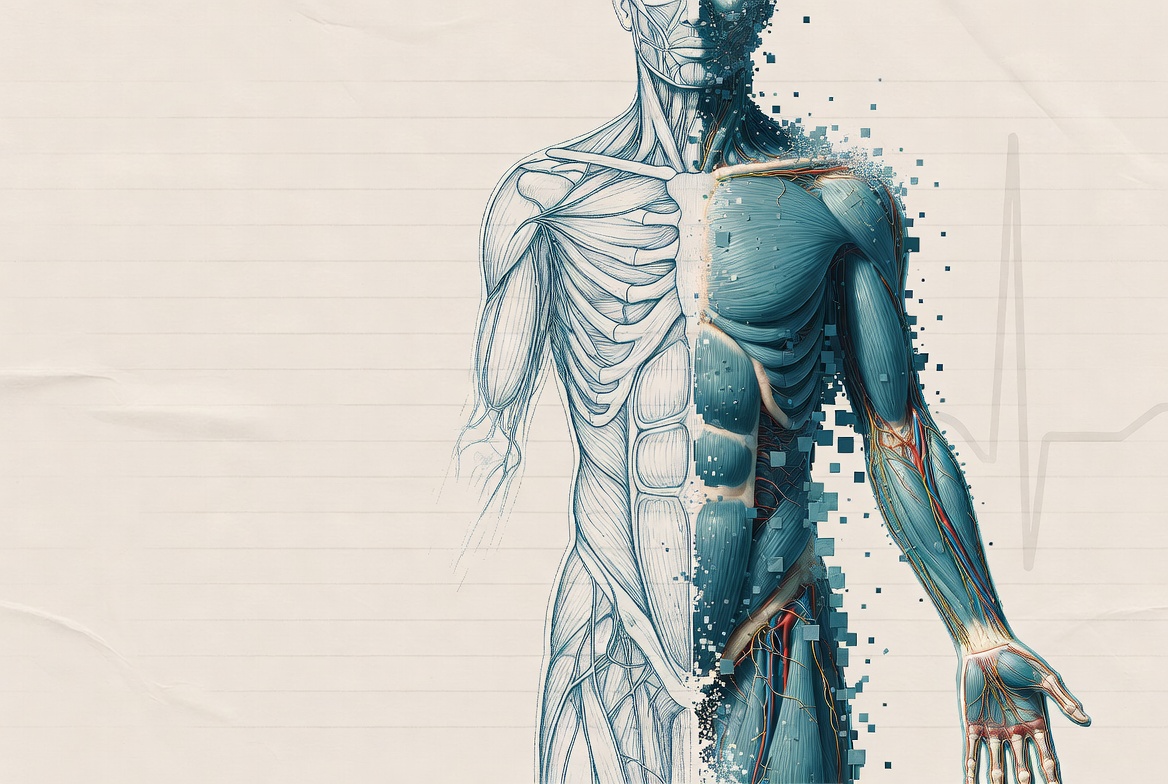 Medical anatomy hero background